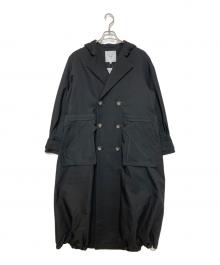 UN3D.（アンスリード）の古着「LAYERED POCKET TRENCH CT」｜ブラック