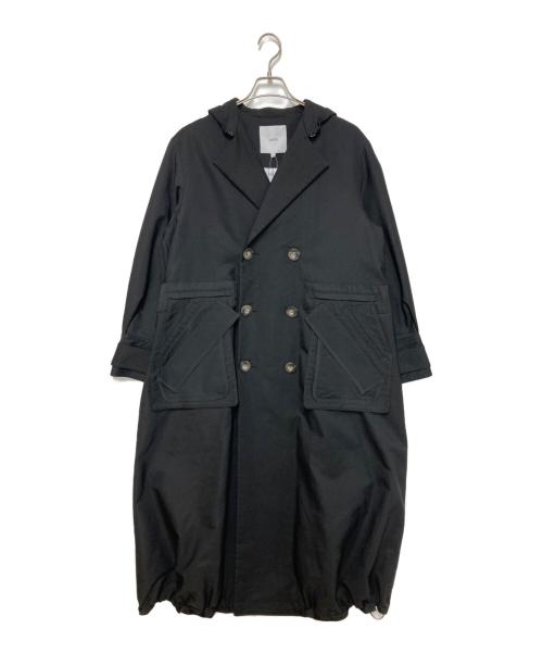 UN3D.（アンスリード）UN3D. (アンスリード) LAYERED POCKET TRENCH CT ブラック サイズ:SIZE Freeの古着・服飾アイテム