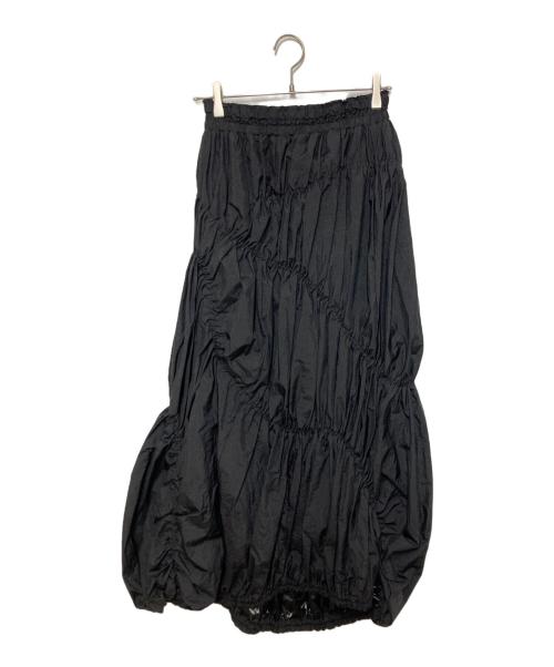 OMMO（オーエムエムオー）OMMO (オーエムエムオー) SPIRAL SHIRRING SK ブラック サイズ:SIZE M(38)の古着・服飾アイテム