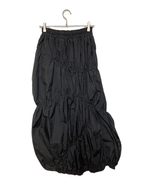 OMMO（オーエムエムオー）OMMO (オーエムエムオー) SPIRAL SHIRRING SK ブラック サイズ:SIZE M(38)の古着・服飾アイテム