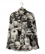 Vivienne Westwoodヴィヴィアンウエストウッド）の古着「17AW オーブロゴ刺繍 パペットシャツ」｜ブラック×ホワイト