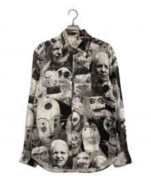 Vivienne Westwood（ヴィヴィアンウエストウッド）の古着「17AW オーブロゴ刺繍 パペットシャツ」｜ブラック×ホワイト