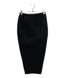 RICK OWENS（リックオウエンス）の古着「20AW スリットタイトスカート」｜ブラック