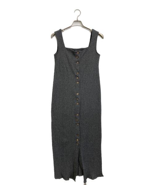 glam lips（グラムリップス）Glam Lips (グラムリップス) NO-SLEEVE BUTTON DOWN RIB ONE-PIECE グレー サイズ:SIZE Freeの古着・服飾アイテム