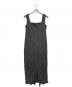 Glam Lips（グラムリップス）の古着「NO-SLEEVE BUTTON DOWN RIB ONE-PIECE」｜グレー