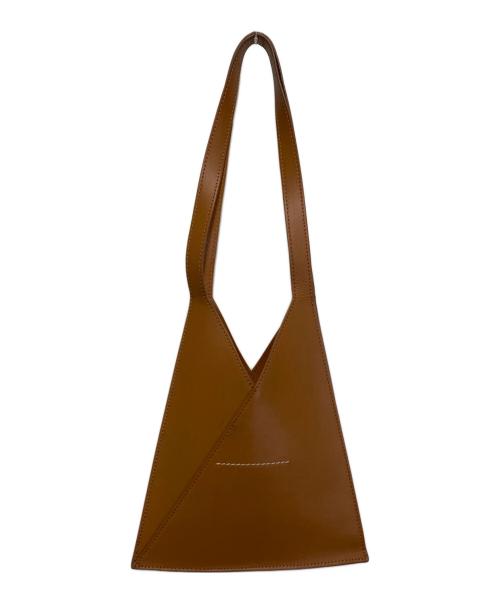 MM6 Maison Margiela（エムエムシックスメゾンマルジェラ）MM6 Maison Margiela (エムエムシックスメゾンマルジェラ) レザースモールジャパニーズバッグ ブラウンの古着・服飾アイテム