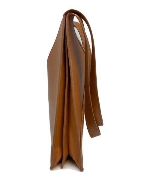 MM6 Maison Margiela（エムエムシックスメゾンマルジェラ）MM6 Maison Margiela (エムエムシックスメゾンマルジェラ) レザースモールジャパニーズバッグ ブラウンの古着・服飾アイテム