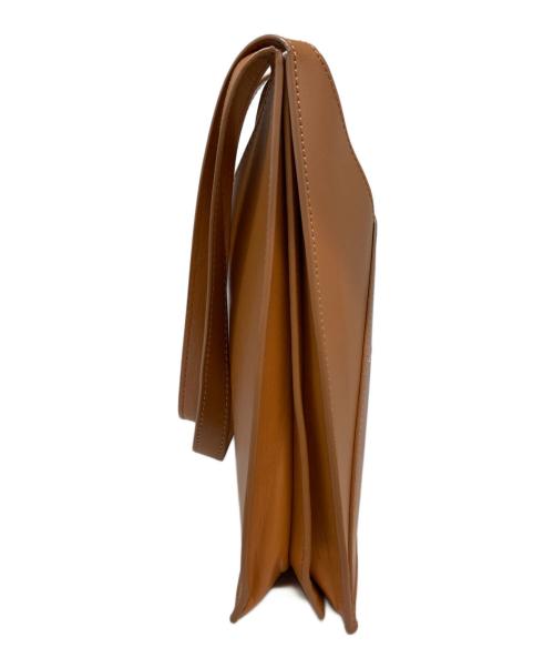 MM6 Maison Margiela（エムエムシックスメゾンマルジェラ）MM6 Maison Margiela (エムエムシックスメゾンマルジェラ) レザースモールジャパニーズバッグ ブラウンの古着・服飾アイテム