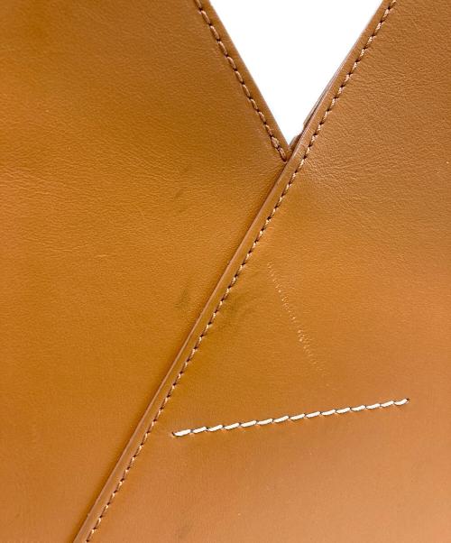 MM6 Maison Margiela（エムエムシックスメゾンマルジェラ）MM6 Maison Margiela (エムエムシックスメゾンマルジェラ) レザースモールジャパニーズバッグ ブラウンの古着・服飾アイテム