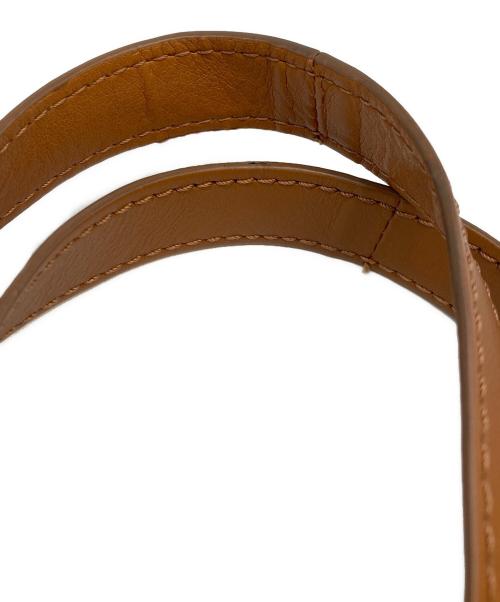 MM6 Maison Margiela（エムエムシックスメゾンマルジェラ）MM6 Maison Margiela (エムエムシックスメゾンマルジェラ) レザースモールジャパニーズバッグ ブラウンの古着・服飾アイテム