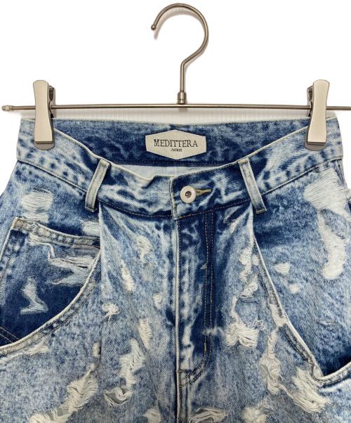 Ameri（アメリ）AMERI (アメリ) MEDI MAX DAMAGE DENIM ブルー サイズ:SIZE 24 未使用品の古着・服飾アイテム