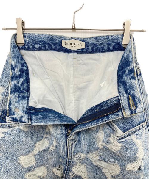 Ameri（アメリ）AMERI (アメリ) MEDI MAX DAMAGE DENIM ブルー サイズ:SIZE 24 未使用品の古着・服飾アイテム