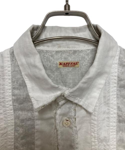 KAPITAL（キャピタル）KAPITAL (キャピタル) コットンリネンパッチワークシャツ ホワイト サイズ:SIZE Mの古着・服飾アイテム