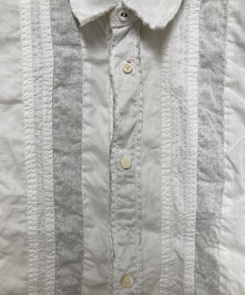 KAPITAL（キャピタル）KAPITAL (キャピタル) コットンリネンパッチワークシャツ ホワイト サイズ:SIZE Mの古着・服飾アイテム