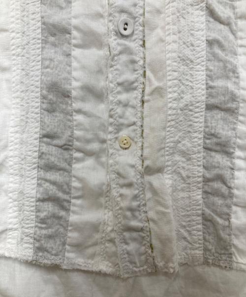 KAPITAL（キャピタル）KAPITAL (キャピタル) コットンリネンパッチワークシャツ ホワイト サイズ:SIZE Mの古着・服飾アイテム