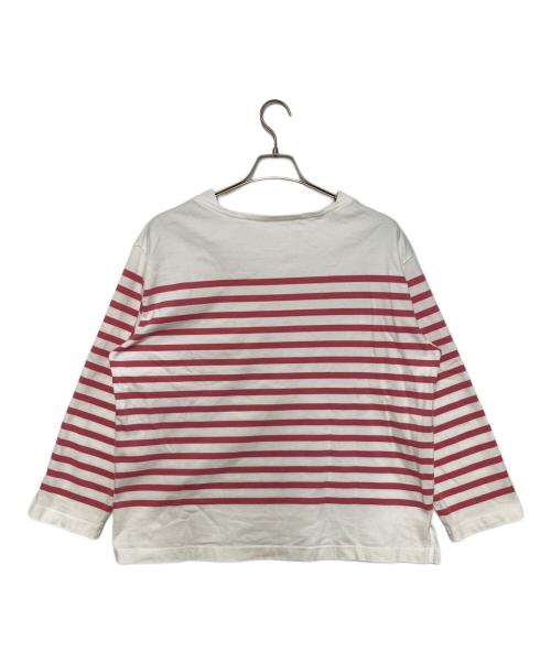 nest Robe（ネストローブ）nest Robe (ネストローブ) コットンパネルボーダープルオーバー ホワイト×ピンク サイズ:SIZE Freeの古着・服飾アイテム