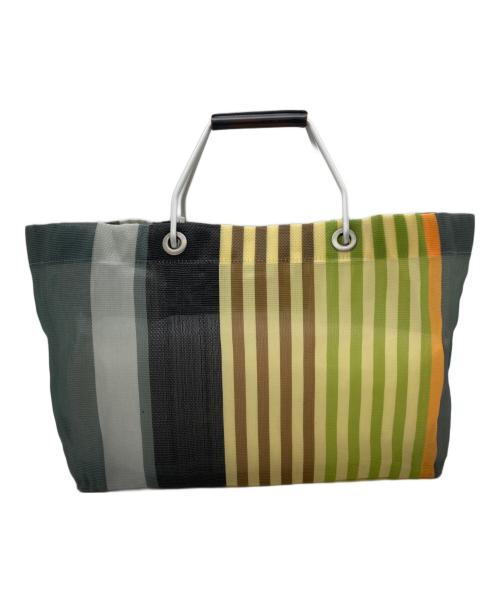 MARNI（マルニ）MARNI (マルニ) MARKET STRIPE BAG イエロー×グレーの古着・服飾アイテム