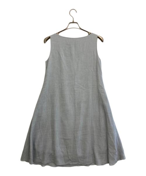 FOXEY（フォクシー）FOXEY (フォクシー) デイジートラベルパフ ノースリーブワンピース ブルー サイズ:SIZE 38の古着・服飾アイテム
