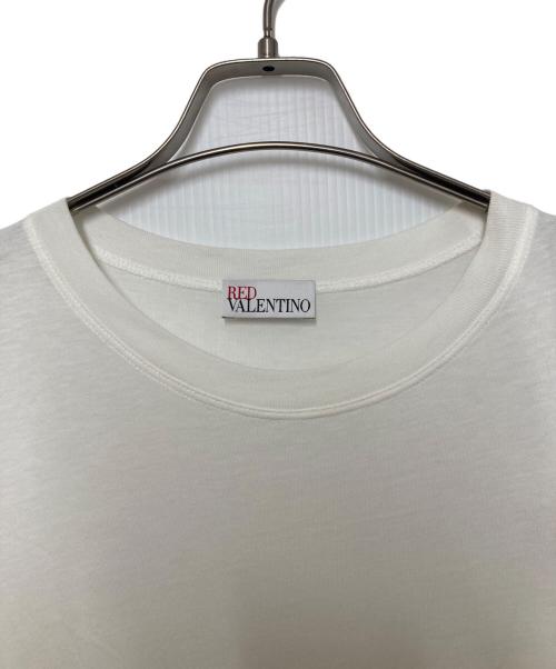 RED VALENTINO（レッドヴァレンティノ）RED VALENTINO (レッドヴァレンティノ) プリーツスカート切替ワンピース ホワイト×ブラック サイズ:SIZE Sの古着・服飾アイテム