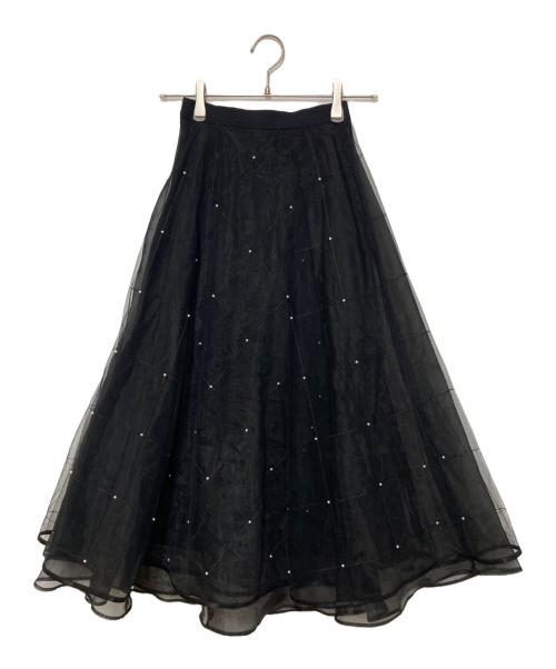 CELFORD（セルフォード）CELFORD (セルフォード) バリエチュールフレアスカート ブラック サイズ:SIZE 32の古着・服飾アイテム