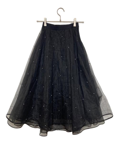 CELFORD（セルフォード）CELFORD (セルフォード) バリエチュールフレアスカート ブラック サイズ:SIZE 32の古着・服飾アイテム