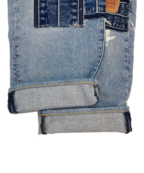 LEVI'S PReMIUM（リーバイス プレミアム）LEVI'S PReMIUM (リーバイス プレミアム) パッチワーク501デニムパンツ ブルー サイズ:SIZE 36の古着・服飾アイテム
