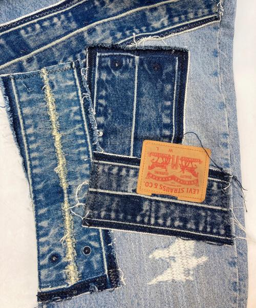 LEVI'S PReMIUM（リーバイス プレミアム）LEVI'S PReMIUM (リーバイス プレミアム) パッチワーク501デニムパンツ ブルー サイズ:SIZE 36の古着・服飾アイテム