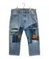 LEVI'S PReMIUM（リーバイス プレミアム）の古着「パッチワーク501デニムパンツ」｜ブルー