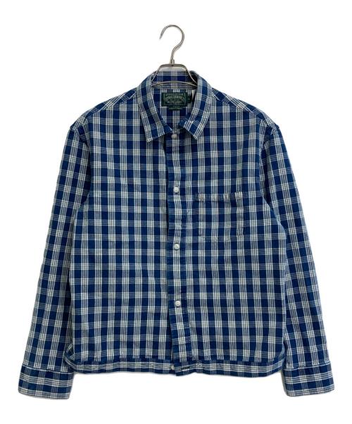 POLO COUNTRY（ポロカントリー）POLO COUNTRY (ポロカントリー) パラカチェックシャツジャケット インディゴ×ホワイト サイズ:SIZE Mの古着・服飾アイテム