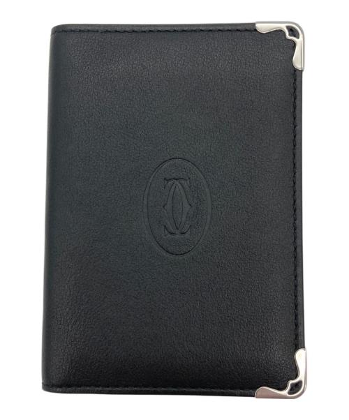 Cartier（カルティエ）Cartier (カルティエ) MUST DE CARTIER レザーカードケース ブラックの古着・服飾アイテム