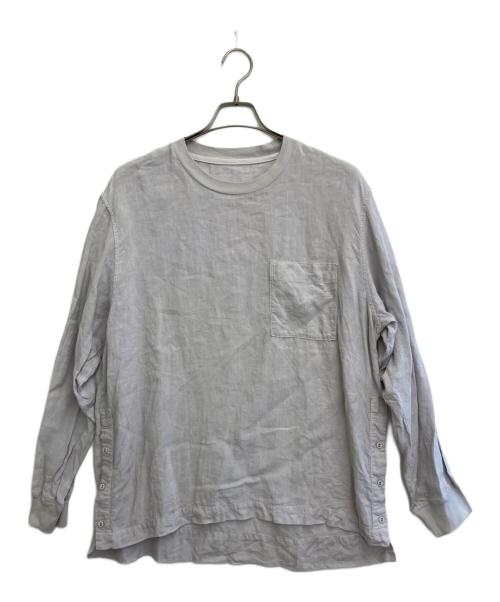 BRU NA BOINNE（ブルーナボイン）BRU NA BOINNE (ブルーナボイン) リネンロンT グレー サイズ:SIZE Lの古着・服飾アイテム