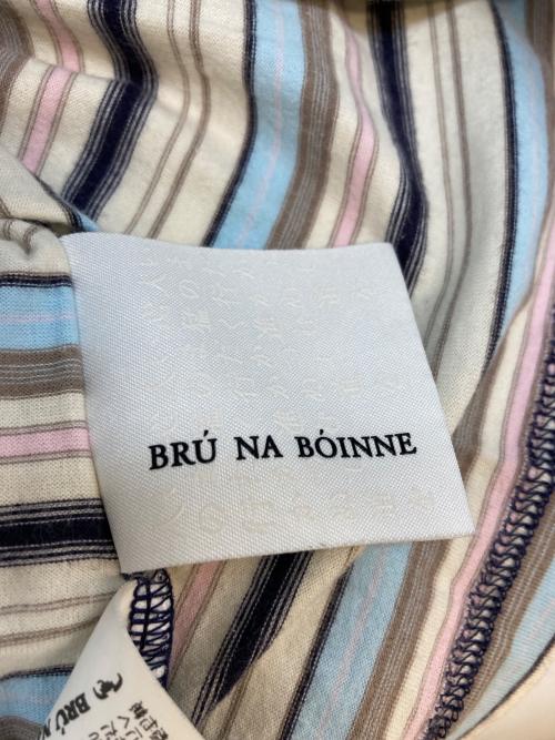 BRU NA BOINNE（ブルーナボイン）BRU NA BOINNE (ブルーナボイン) フォルマT アイボリー×ブルー サイズ:SIZE Lの古着・服飾アイテム