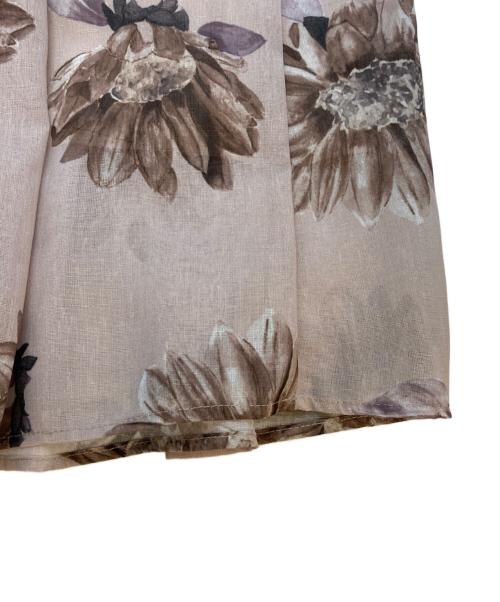 HER LIP TO（ハーリップトゥ）Her lip to (ハーリップトゥ) Sunflower-printed midi dress ベージュ サイズ:SIZE Sの古着・服飾アイテム