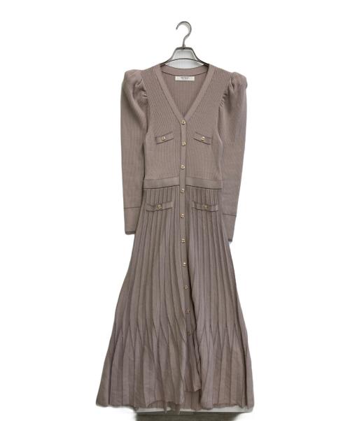 HER LIP TO（ハーリップトゥ）Her lip to (ハーリップトゥ) Suite Room Knit Long Dress ライトピンク サイズ:SIZE Sの古着・服飾アイテム