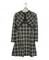 Her lip to（ハーリップトゥ）の古着「Pantheon Checked Knit Dress」｜グレー×ホワイト