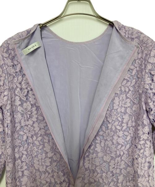 ADORE（アドーア）ADORE (アドーア) ボタニカルコードレースワンピース ラベンダー サイズ:SIZE 38の古着・服飾アイテム