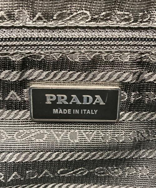 PRADA（プラダ）PRADA (プラダ) 三角ロゴ ナイロンショルダーバッグ ブラックの古着・服飾アイテム