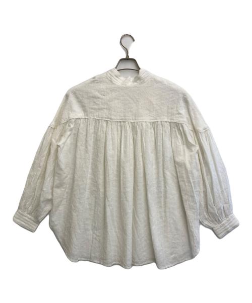 Whim Gazette（ウィムガゼット）Whim Gazette (ウィムガゼット) ハイネック フリル袖 シャツ ホワイト サイズ:SIZE Freeの古着・服飾アイテム