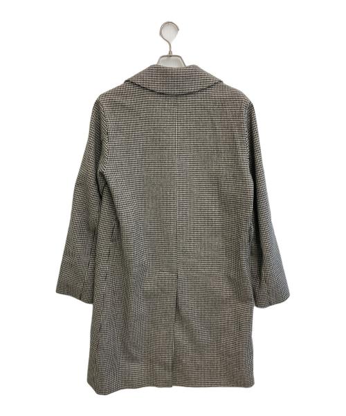MACKINTOSH（マッキントッシュ）MACKINTOSH (マッキントッシュ) ハウンドトゥースチェックステンカラーコート アイボリー×ブラック サイズ:SIZE 38の古着・服飾アイテム