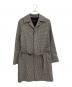 MACKINTOSH（マッキントッシュ）の古着「ハウンドトゥースチェックステンカラーコート」｜アイボリー×ブラック