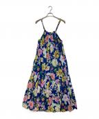 GRACE CONTINENTAL（グレースコンチネンタル）の古着「フラワープリントキャミドレス」｜ブルー