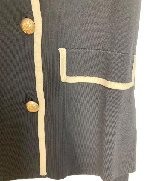 GRACE CONTINENTAL（（グレースコンチネンタル）GRACE CONTINENTAL (（グレースコンチネンタル) バイカラーニットベスト ブラック サイズ:36の古着・服飾アイテム