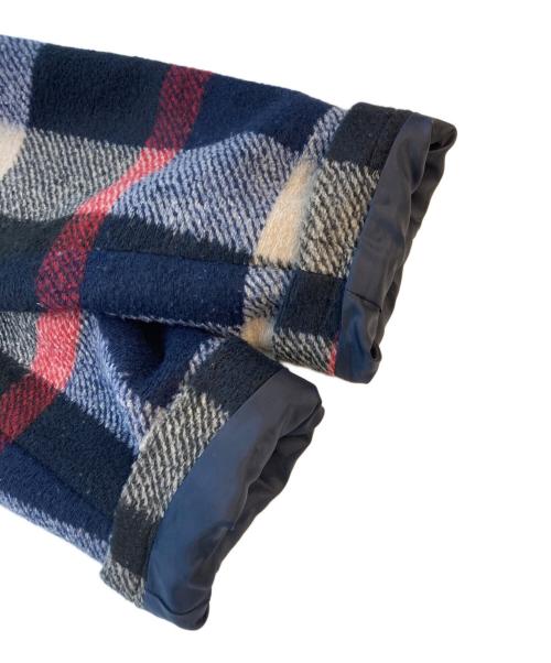 CB CRESTBRIDGE（シービークレストブリッジ）CB CRESTBRIDGE (シービークレストブリッジ) クレストブリッジチェックダッフルブルゾン ネイビー×レッド サイズ:SIZE Mの古着・服飾アイテム