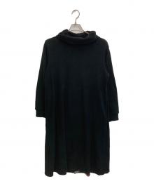 CB CRESTBRIDGE（シービークレストブリッジ）の古着「バックチェック切替タートルワンピース」｜ブラック