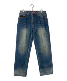 SUPREME（シュプリーム）の古着「25AW Leopard Faux Fur Loose Fit Jean "Washed Indigo"」｜インディゴ