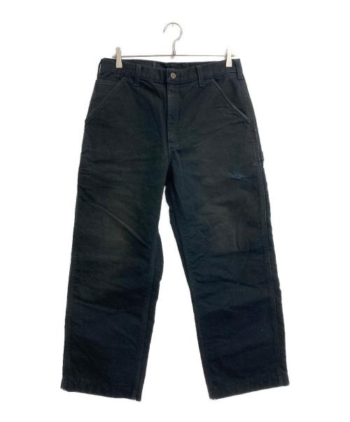 CarHartt（カーハート）CarHartt (カーハート) LOOSE FIT WASHED DUCK FLANNEL LINED UTILITY WORK PANT ブラック サイズ:SIZE 32の古着・服飾アイテム