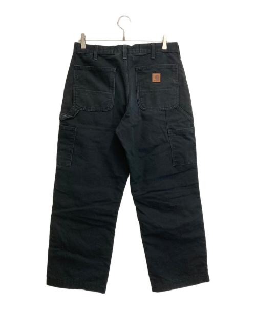 CarHartt（カーハート）CarHartt (カーハート) LOOSE FIT WASHED DUCK FLANNEL LINED UTILITY WORK PANT ブラック サイズ:SIZE 32の古着・服飾アイテム