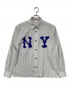 WOKE EDGEウォーク エッジ）の古着「Ny Glit Check Shirt」｜ホワイト