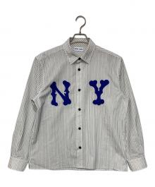 WOKE EDGE（ウォーク エッジ）の古着「Ny Glit Check Shirt」｜ホワイト