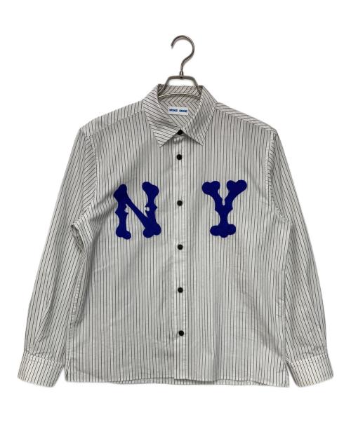 WOKE EDGE（ウォーク エッジ）WOKE EDGE (ウォーク エッジ) Ny Glit Check Shirt ホワイト サイズ:Mの古着・服飾アイテム